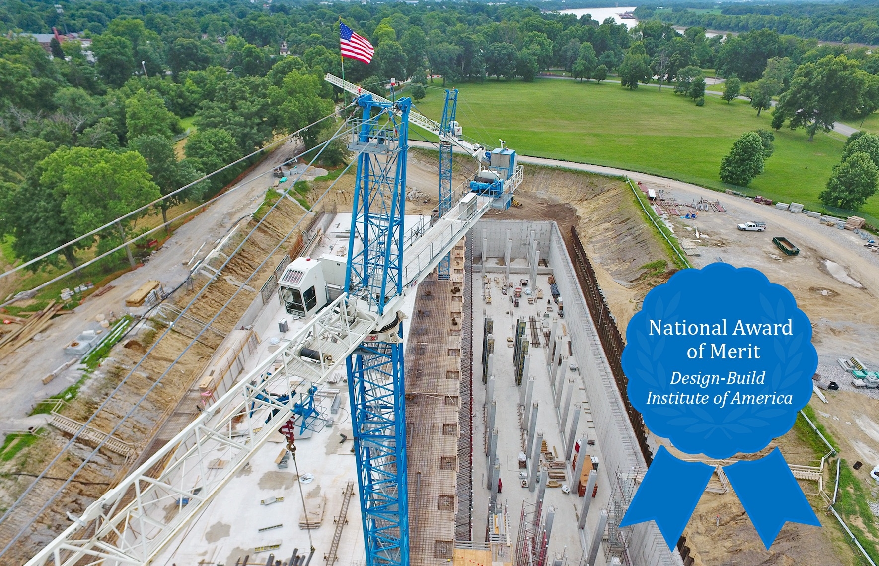 Our Southwestern Parkway CSO Basin Design-Build project received DBIA's highest honor in 2019. This project helped prevent CSO events through the construction of a 20-million gallon concrete storage basin buried under a historic public park.