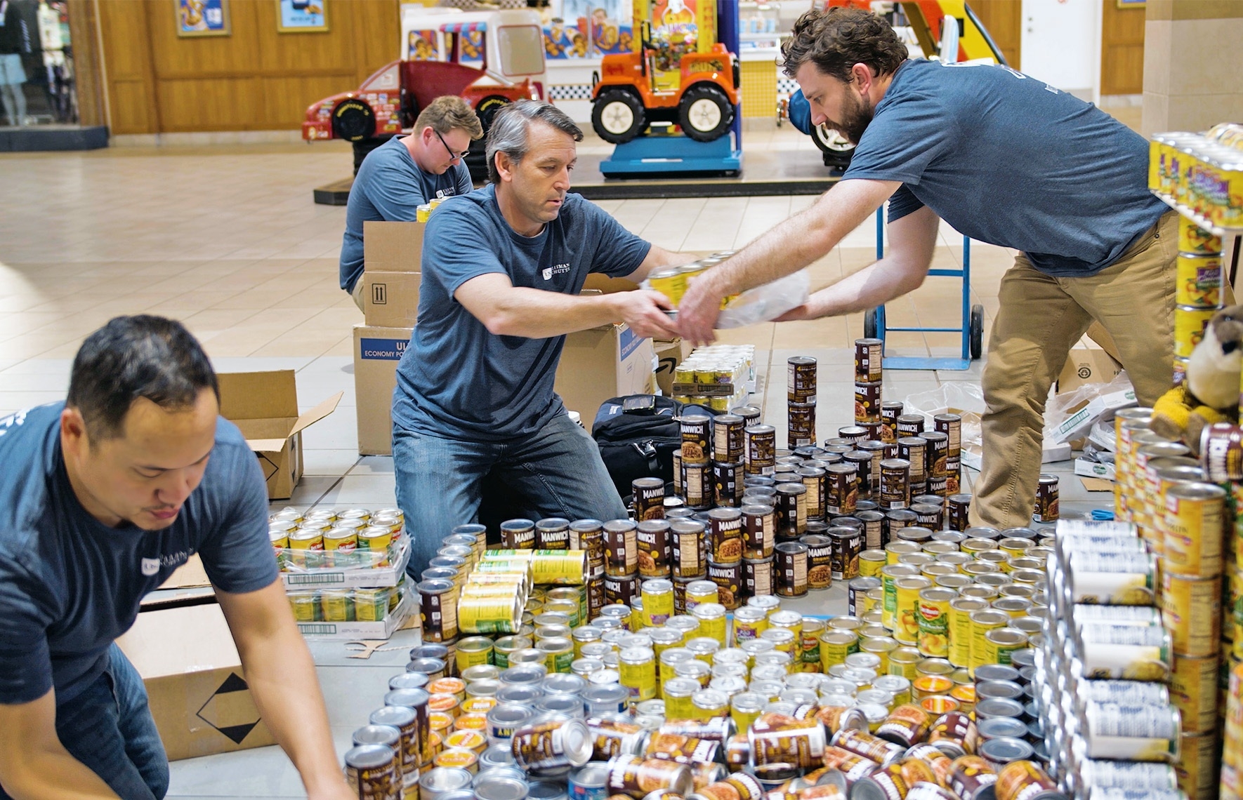 Events such as Canstruction allow our team to combine our love of engineering and giving back. Our team competes to build an impressive structure out of canned goods – after the competition, the canned goods are donated to a local food pantry.