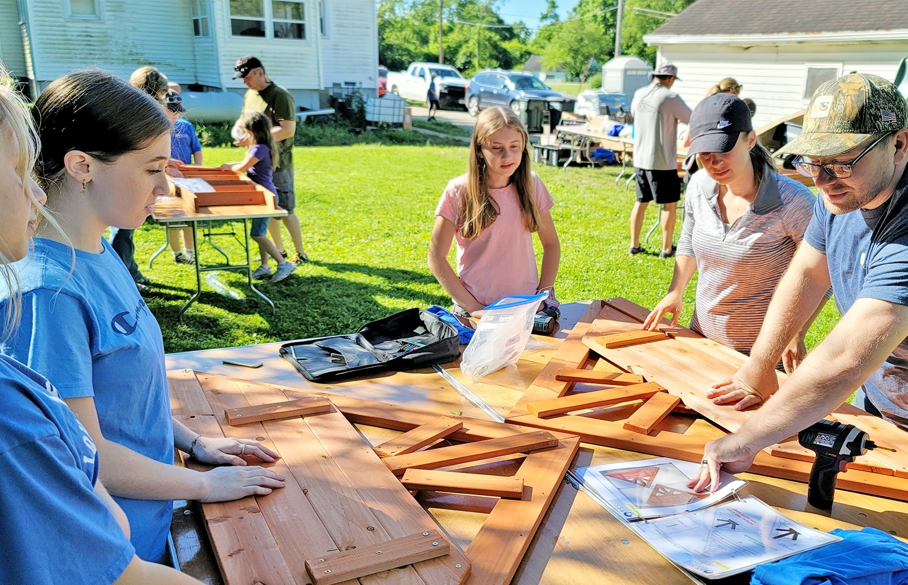 We also support families-in-need through the Roc Solid program, which partners organizations with children who have been recently diagnosed with an illness. We then work with the family to provide and build a custom playground for the child-in-need.